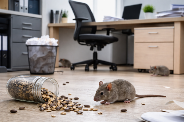 Bureau envahi par des souris